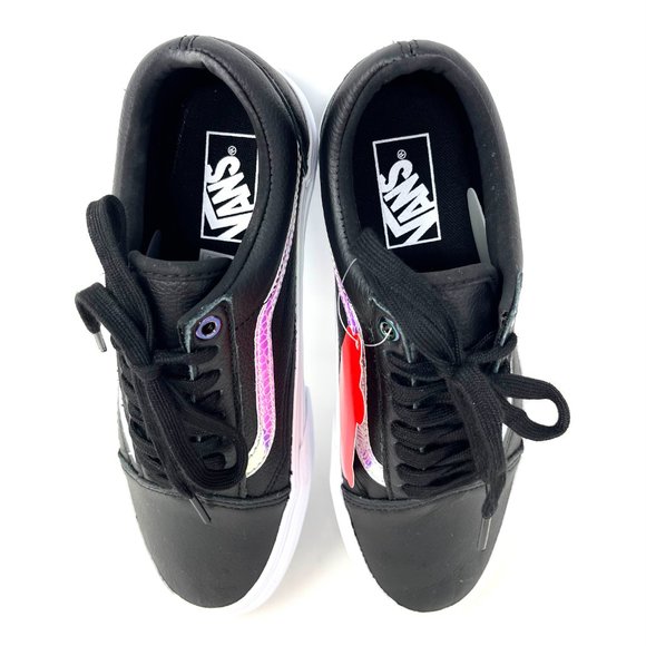 Vans Old Skool Platform Skate Casual Black Shoes Womens Size Leather VN0A5KRG98E - Picture 8 of 11